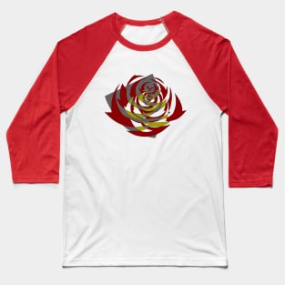 Shield and Roses - Red & Gold Baseball T-Shirt